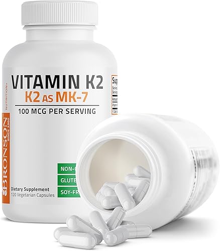 Miniatura 6 de Bronson Vitamina K2 como MK-7 Menaquinona 100 mcg sin OGM, 120 cápsulas