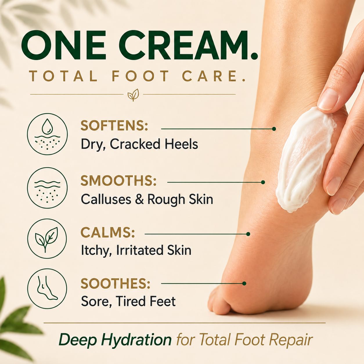 Natural Escapes Peppermint Foot Cream with 5% Lactic Acid