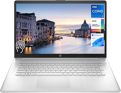 HP Laptop más reciente, pantalla táctil HD+ de 17.3 pulgadas, procesador Intel Core i7-1255U de 12 generación, 32 GB de RAM, SSD PCIe de 1 TB,
