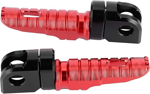 Miniatura 5 de Par de estriberas delanteras de aleación de aluminio para Kawasaki Ninja Z125 PRO Z250SL Z400 Z900 (rojo) para estriberas delanteras, reposapiés de