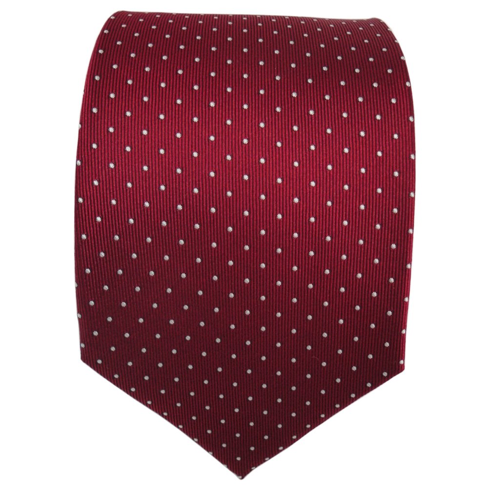 TigerTie, cravatta in seta dal design elegante, con motivo a punti, in pura seta al 100%