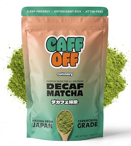 Miniatura 14 de Polvo de té matcha verde descafeinado de Japón - 15 bolsitas (2 g cada una / 30 g en total) - Grado ceremonial - Descafeinado naturalmente sin usar
