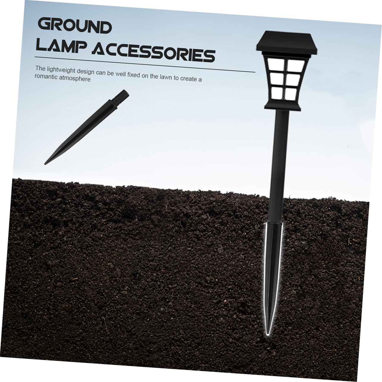 BESPORTBLE 1set Solar Light Stake Replacement Spike Extension Tube for Outdoor Garden Lamp Solar Light Parts for Lawn Pathway and Landscaping Needs