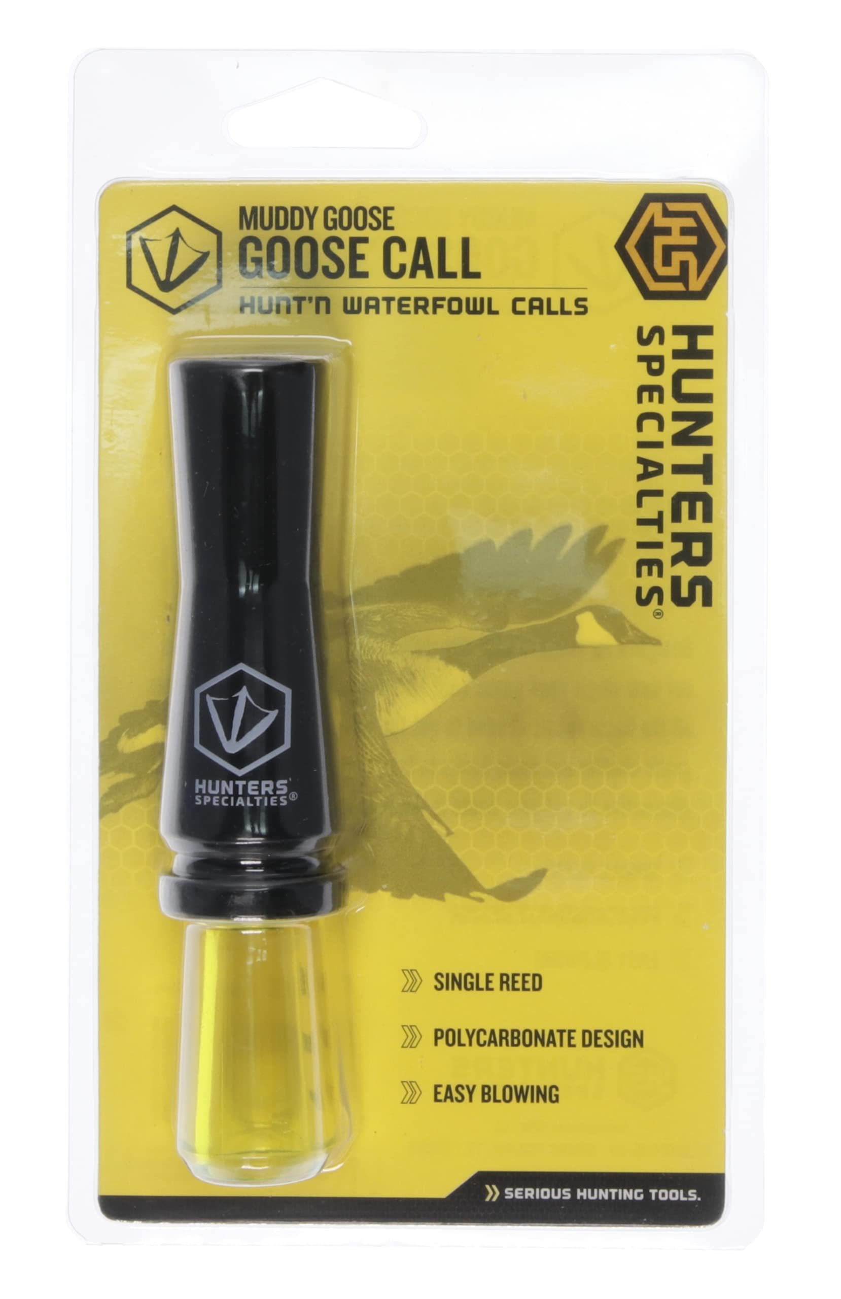 Hunters Specialties Muddy Single Reed Llamada de Pato, Unisex, Negro