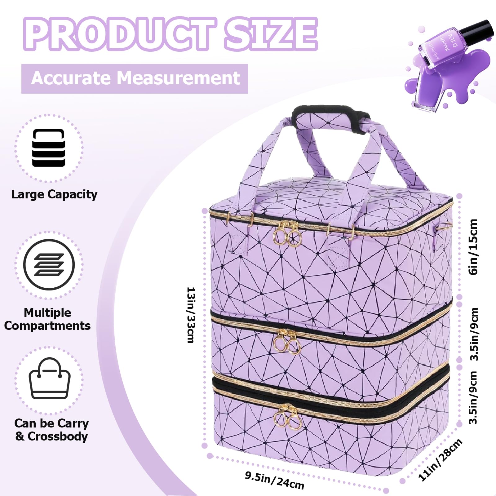 Yolispa Nail Polish Organizer Bag - Image 2