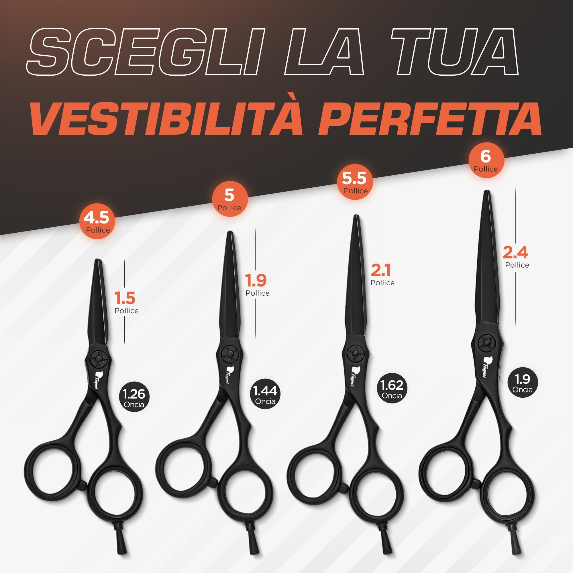 Fagaci Forbici Parrucchiere Professionali 5.5" Acciaio 440C per una Precisione Superiore, Forbici Capelli Professionali Barbiere Lame Estremamente Affilatei, Affilatura Duratura