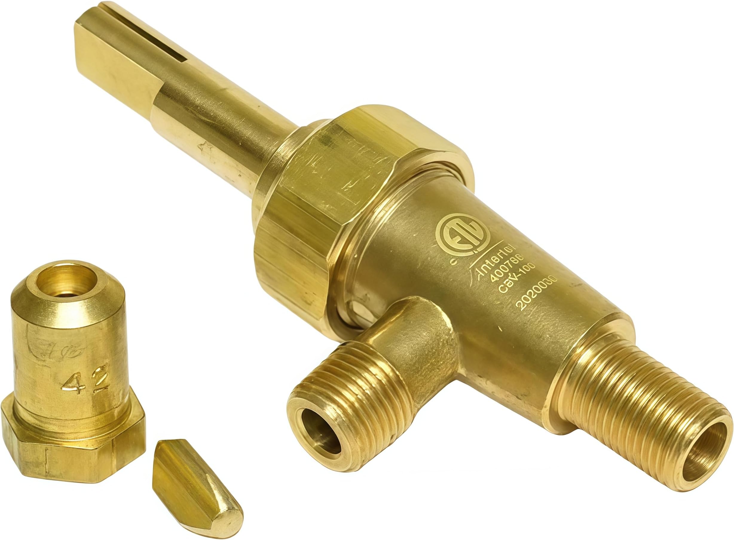 4626-001 Compatible with Robertshaw Gas Range Stove Top Burner Valve 240 Stem Flat Brass