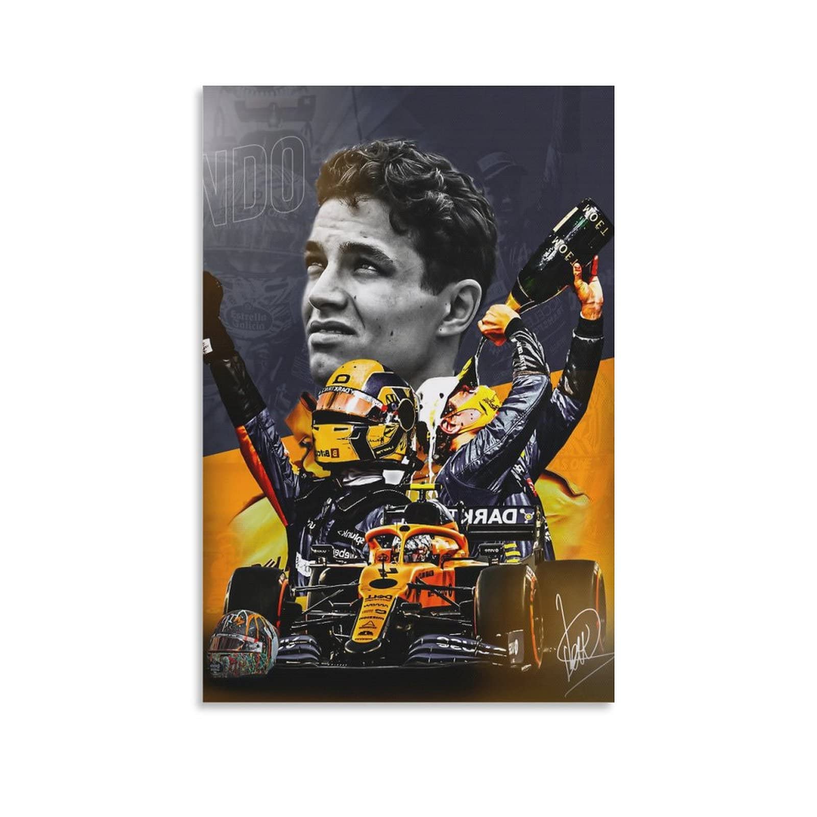 YTWRGWERR Lando Norris Posters esthetische muurkunst decoratief