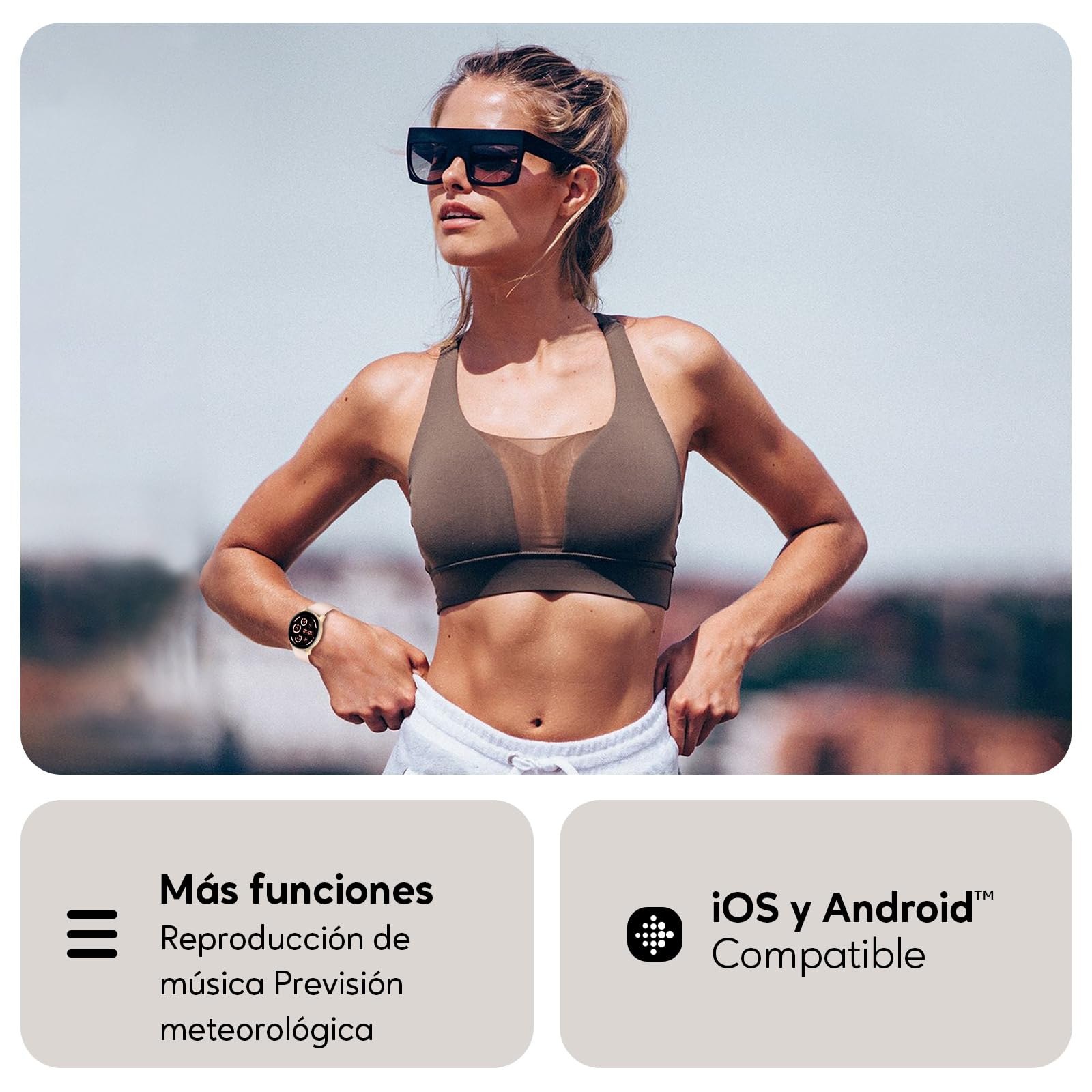 AcclaFit Reloj Inteligente Hombre Mujer con Llamadas Bluetooth, Smartwatch Esfera Redonda 1,38" con 147+ Modos Deportivos, Pulsómetro, Monitor de Sueño, IP68 Impermeable, Compatible con Android iOS — view 7