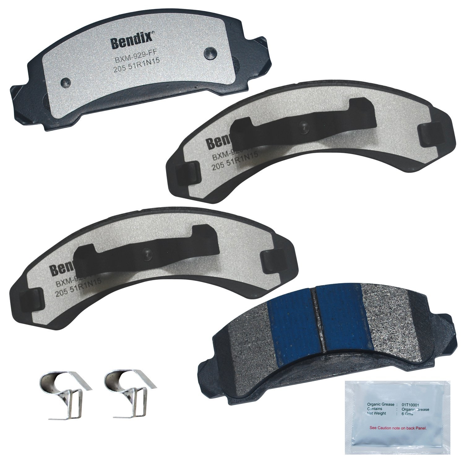 Bendix Fleet Metlok MKD205FM Semi-Metallic Front Brake Pads for Select Models Ford Aerostar, Bronco II, Explorer, Ranger, Mazda B2300, B3000, B4000, Navajo