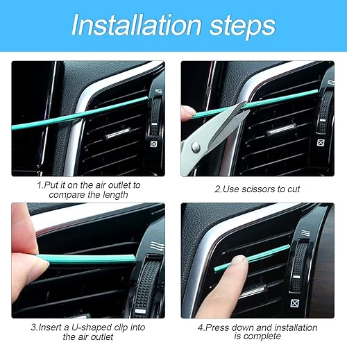 Miniatura 5 de 20 tiras de decoración de aire acondicionado para automóvil, tira de ajuste de salida de aire flexible, accesorios interiores de automóvil, tira de