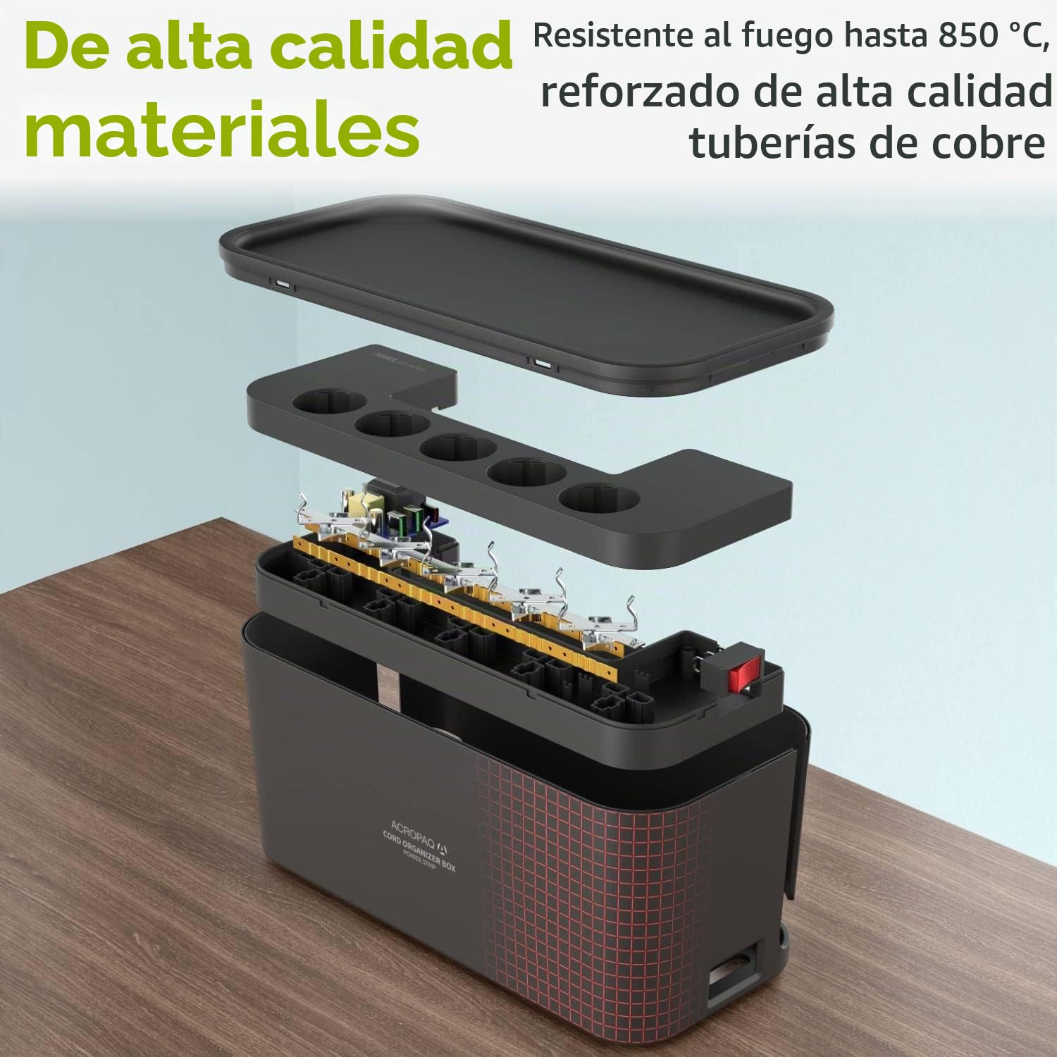 ACROPAQ Caja registradora - Apertura manual a pulsador, 33 x 33 cm, Con caja monedas, Encajable bajo cantador - Cajon caja registradora, Caja registradora negocio - Negro
