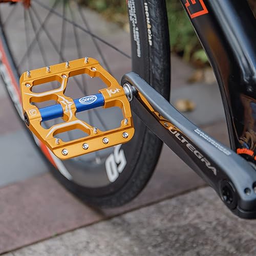 Miniatura 2 de Pedales de bicicleta de carreteramontaña 3 rodamientos de aleación de aluminio de 916 pulgadas pedal de bicicleta de montaña con clavos