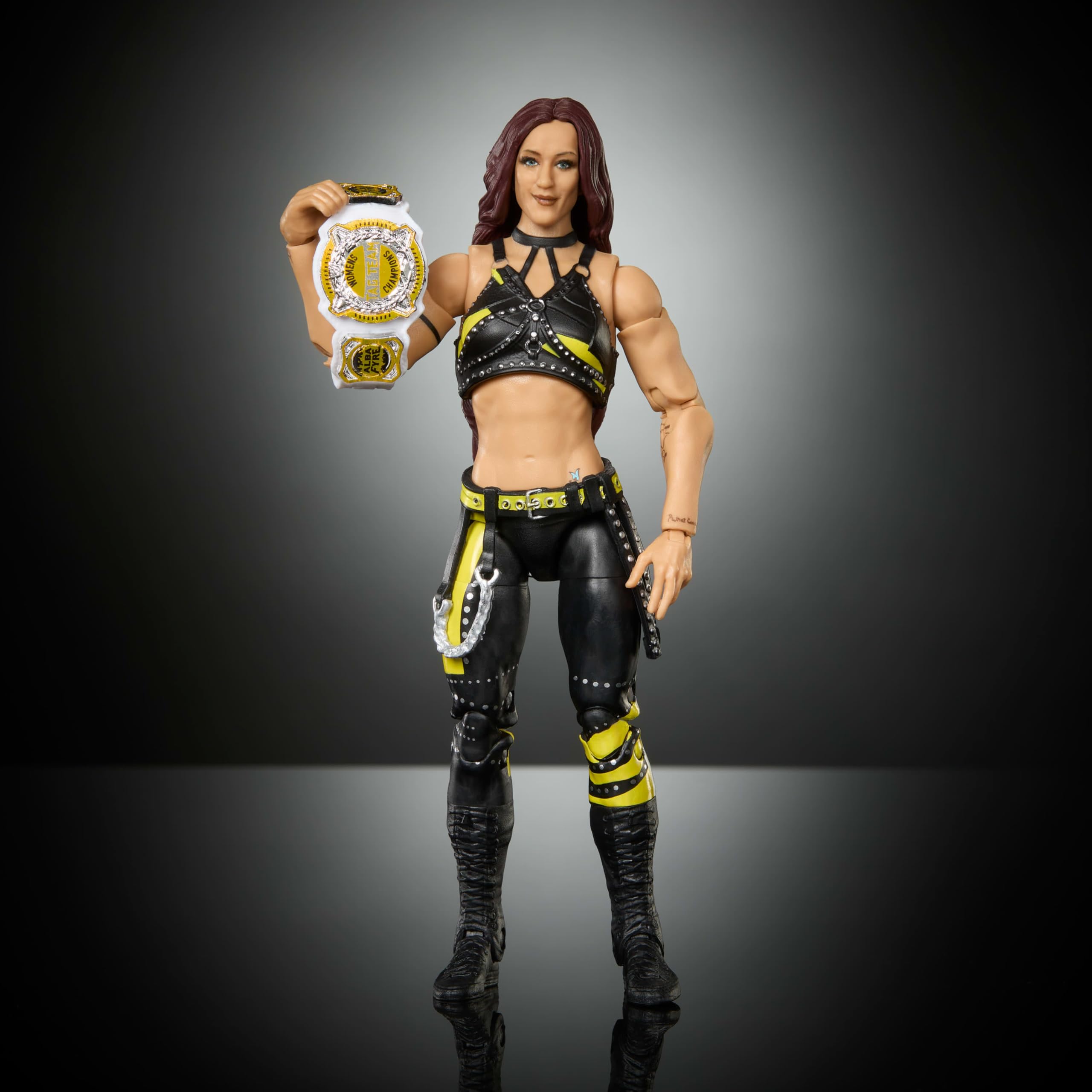 Mattel WWE Elite Actionfigur & Zubehör, Serie #121 Set, 15,2 cm großes Sammlerstück Alba Fyre mit 25 Gelenkpunkten & austauschbaren Händen