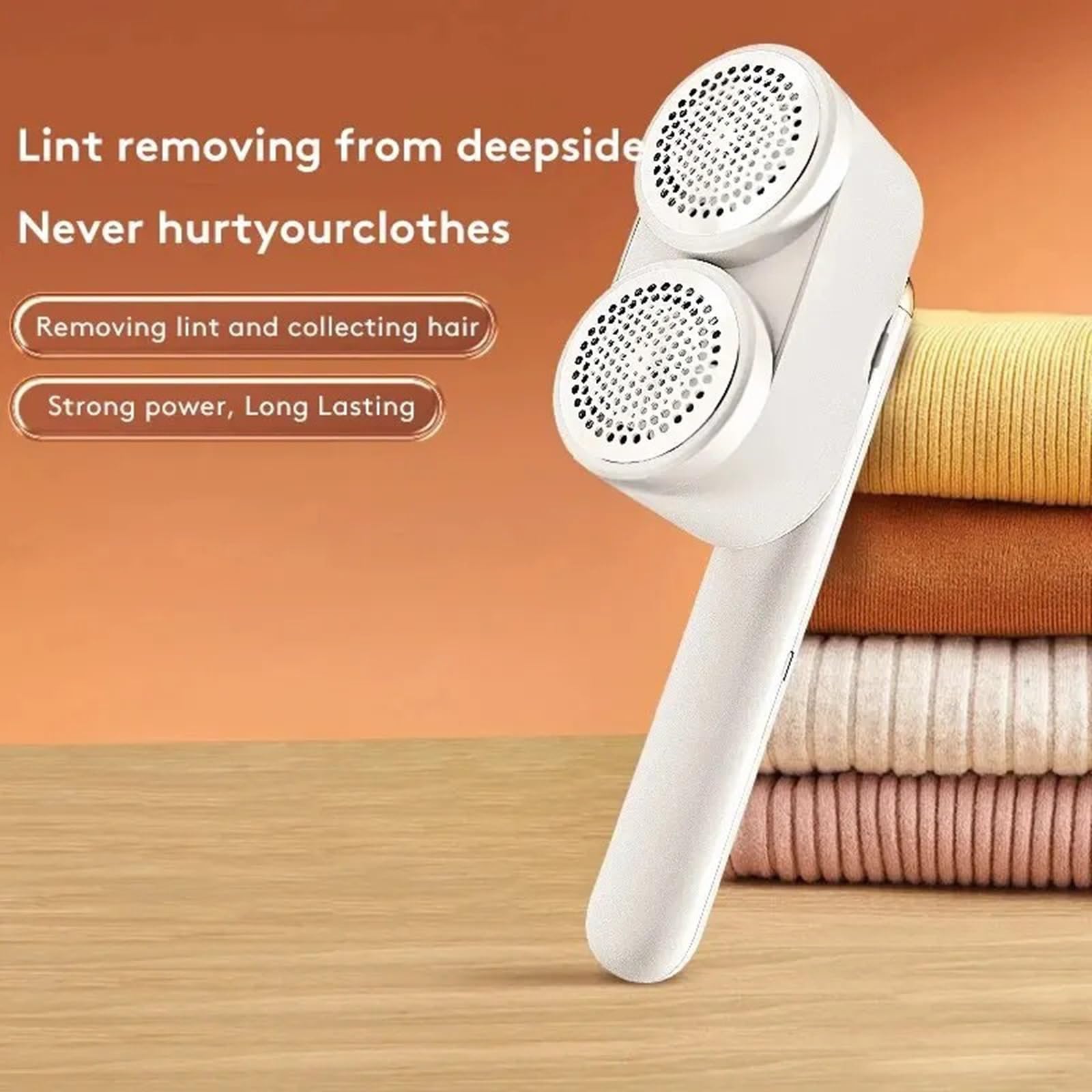 quitapelusas Recortador de Bolas de Pelo de Doble Cabezal, suéter for el hogar, máquina de depilación y Afeitado, Ropa, succión de Pelo eléctrica, Carga USB quitapelusas de Ropa