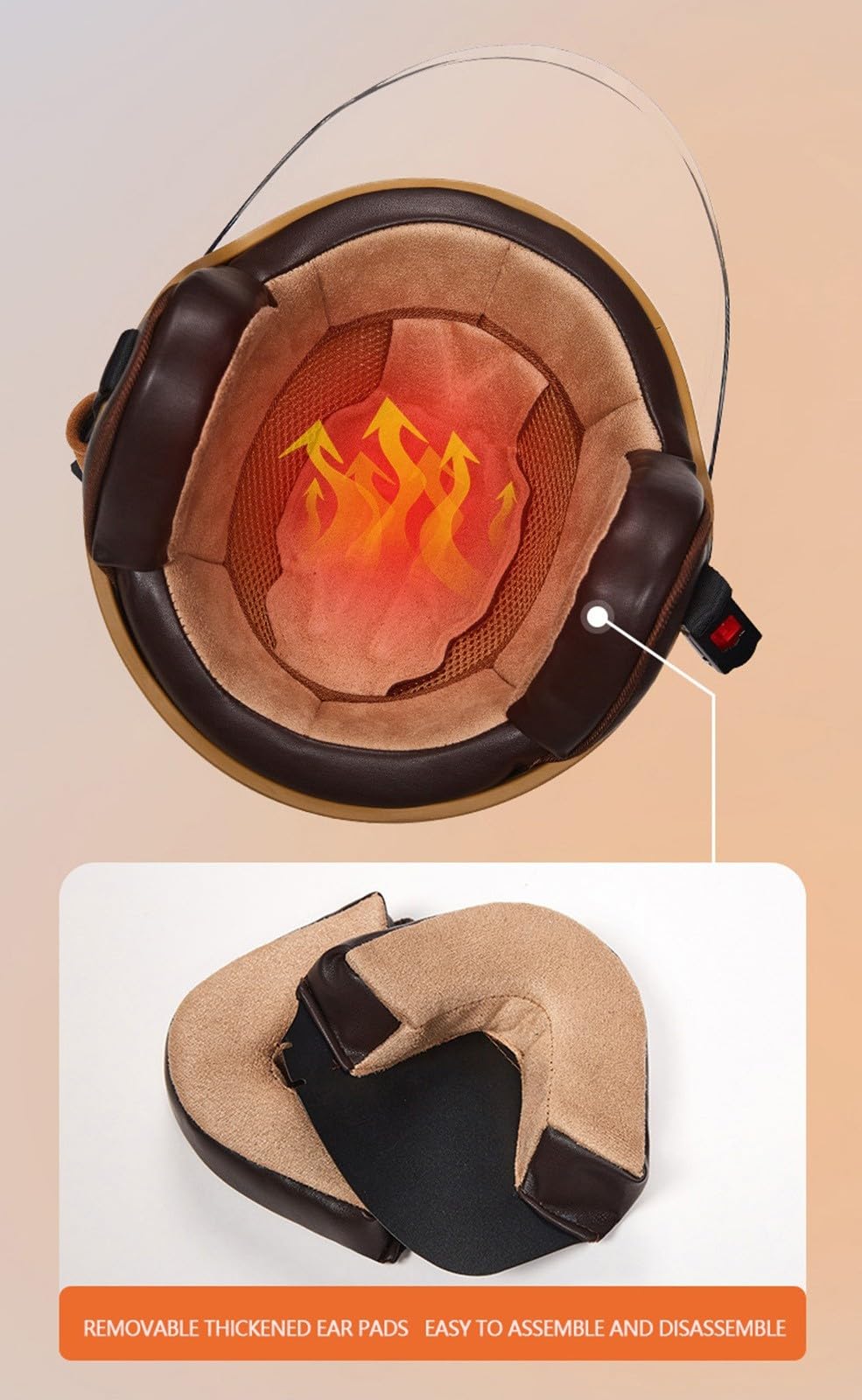 Casco Moto Retro,ECE Homologado Abierta Medio Jet Casco,Casco Scooter con Visera,Ciclomotor Casco para Hombres y Mujeres Adultos