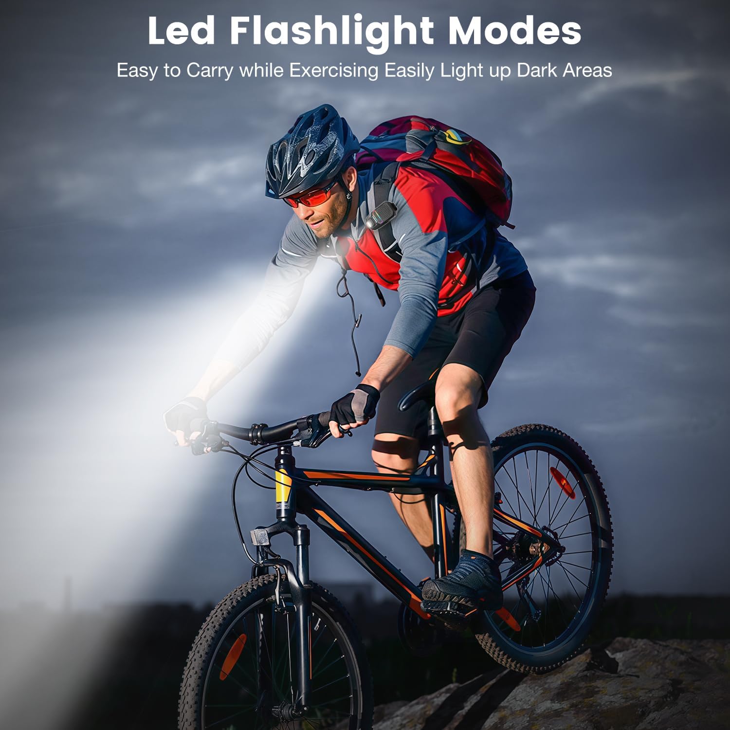 Wearable Bluetooth Speaker, Clip-On Portable Speaker with Built-in Mics Hands-Free Music and Calls for Hiking/Biking, Small Speakerr with LED Light, 15H Battery Life Speakerr(Black) - Image 3