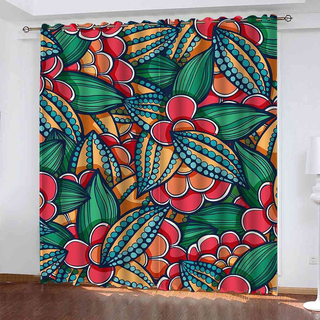 Rideaux salon d'enfants aux motifs floraux pour nuits paisibles