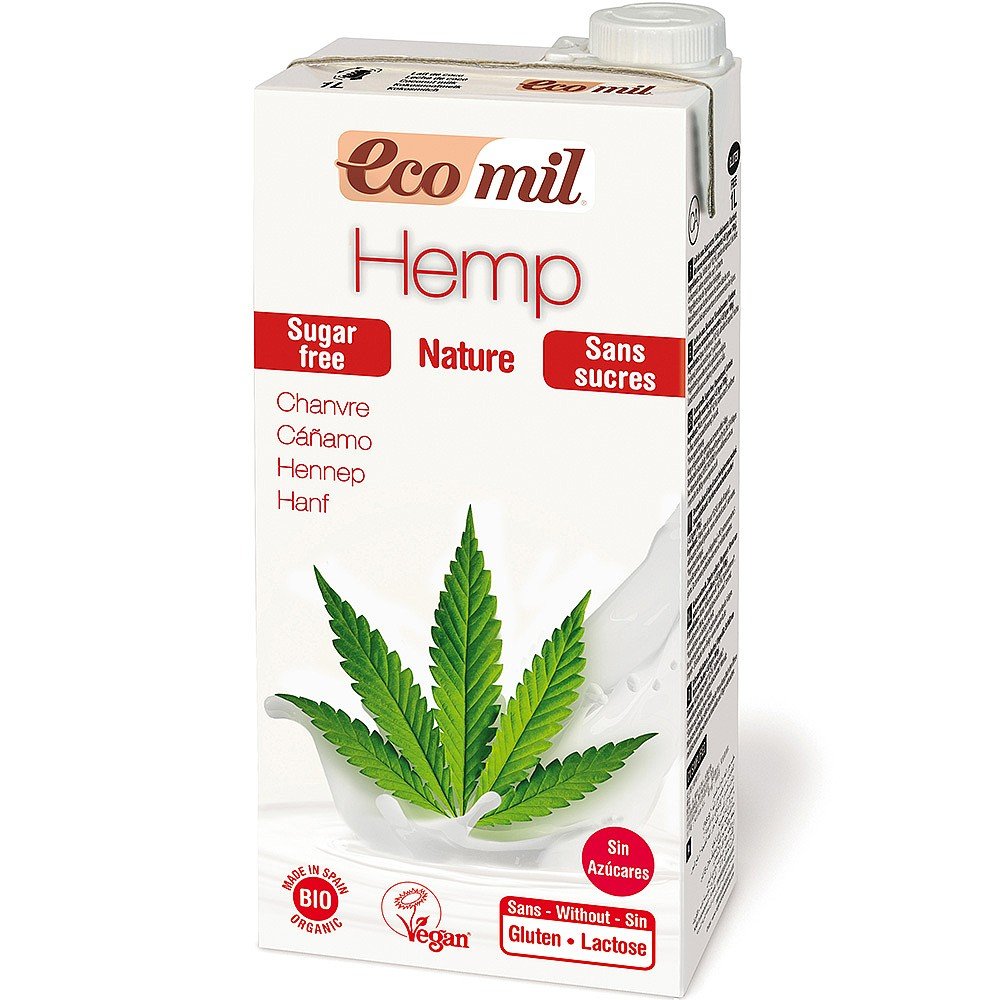 EcoMil Bebida Vegetal de Cáñamo Sem Açúcar Bio 1 L