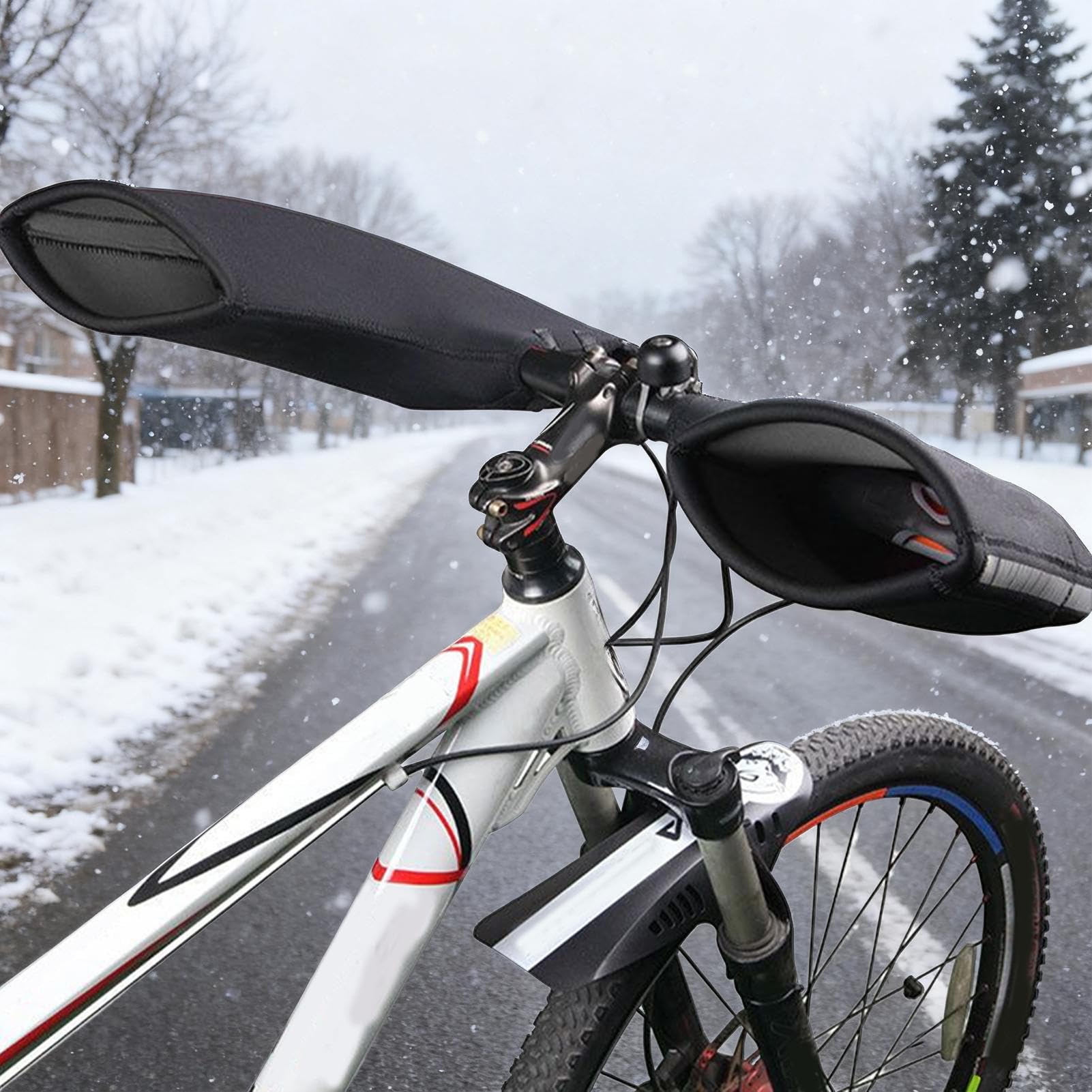 Copri-manubrio Termici Per Bici, Guanti Muffole Impermeabili, Per Ciclismo Invernale E Sotto Pioggia