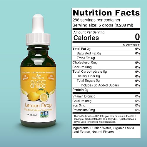 Miniatura 2 de SweetLeaf Stevia líquida gota de limón 2 onzas líquidas 20fl oz