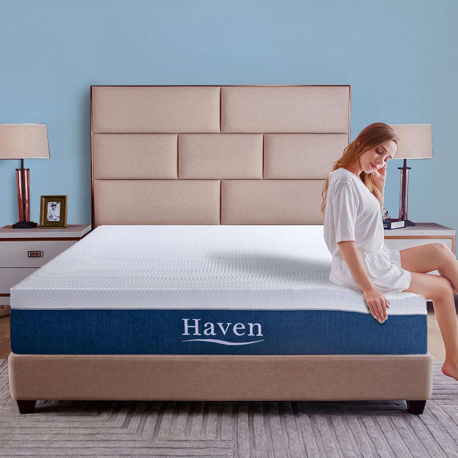 Cal King Mattress, Opoiar 14 Inch Memory Foam Mattress, Gel Memory Foam Mattress in a Box, Foam Bed Mattress Medium Firm, Bed Mattress, Full Size Mattress,USA