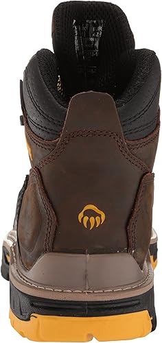 Vista 15 de Wolverine Botas de trabajo impermeables con punta compuesta media de 6 pulgadas Negro/Naranja