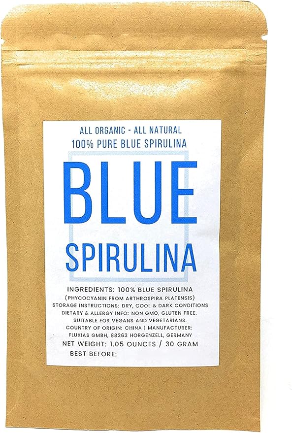 100 De Poudre De Spiruline Bleue Pure Phycocyanine Colorant