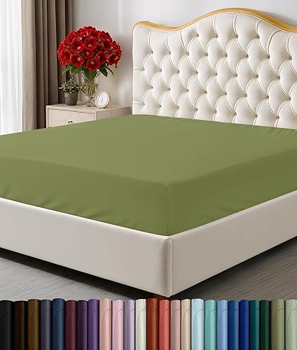 Miniatura 13 de Utopia Bedding - Juego de 2 sábanas bajeras, de microfibra suave cepillada, esquinas tipo bolsillos profundos, de fácil cuidado, antiencogimiento