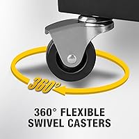 Vista 6 de YELLOW JACKET - Taburete mecánico rodante de 250 libras de capacidad, taburete de garaje con ruedas y bandeja de almacenamiento para herramientas