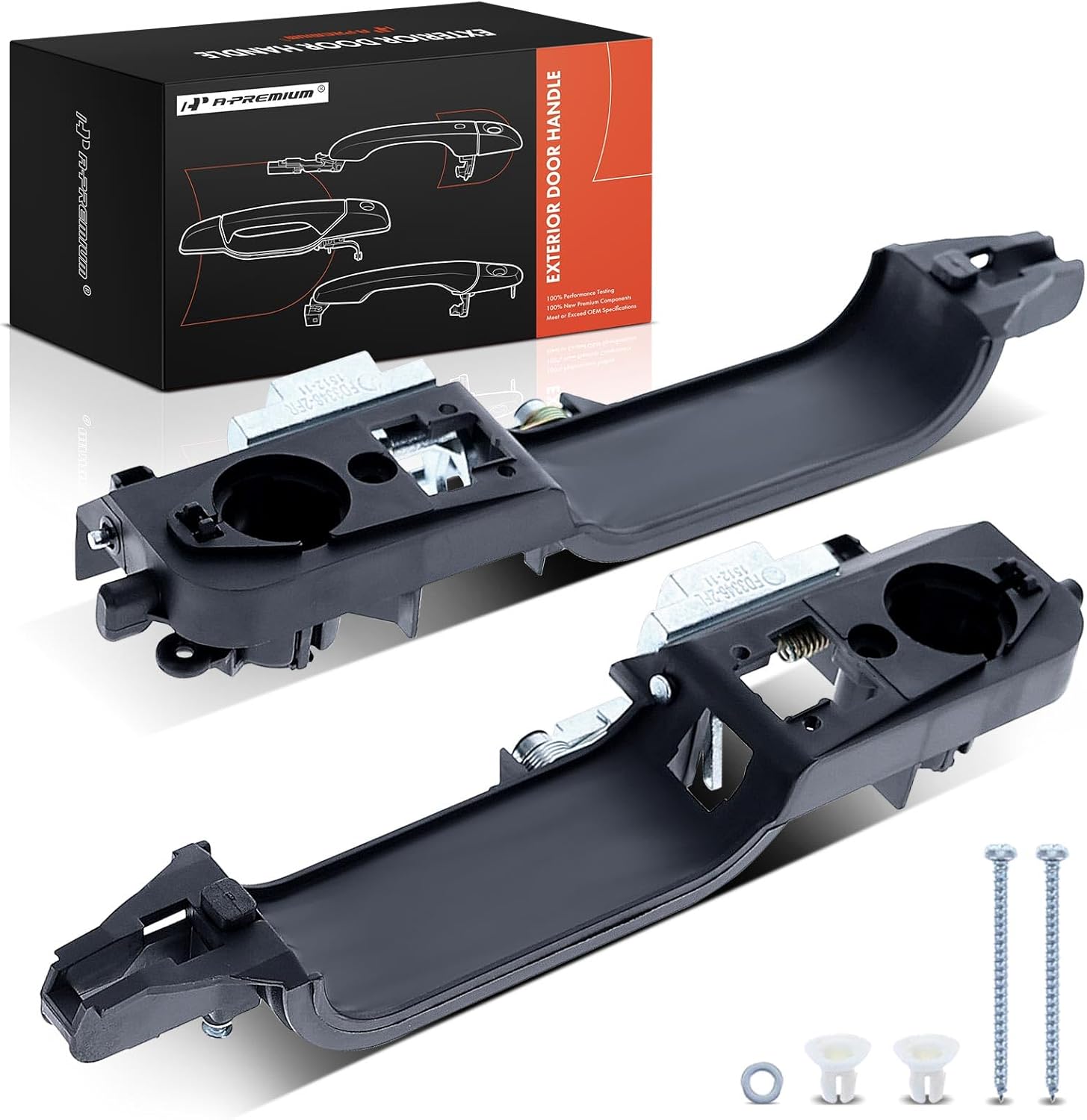 A-Premium 2Pcs Exterior Door Handle Reinforcement Brackets Compatible with Ford Focus 2008 2009 2010 2011, Front Driver and Passenger Side, Replace# 8S4Z5426685B, 8S4Z5426684B