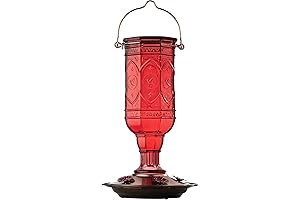More Birds Red Jewel Hummingbird Feeder: Enchanting Jewel-Toned Delight for Hummingbirds