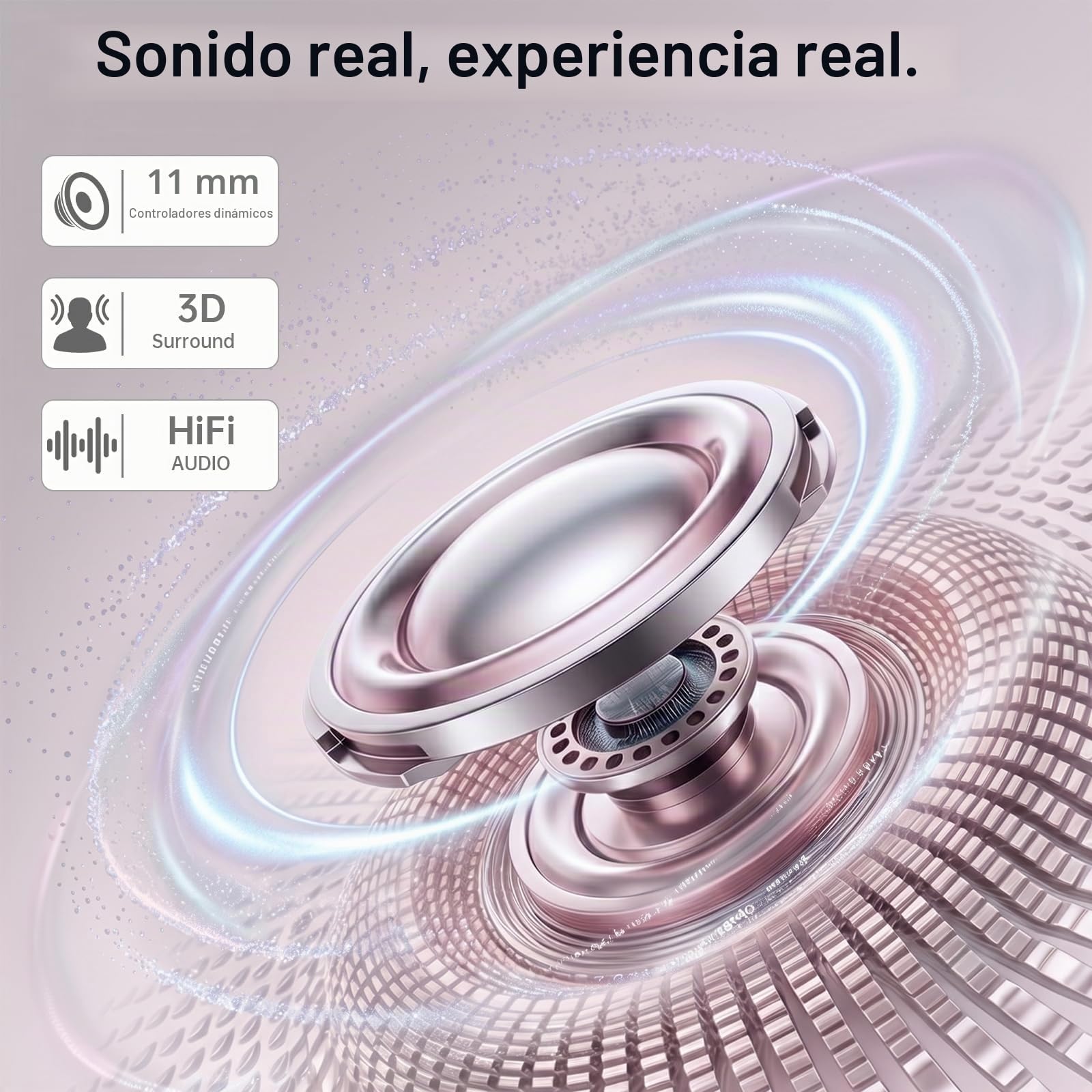 Auriculares Bluetooth 6.0 con Clip, diseño Abierto con Botones físicos y micrófono ENC, Ajuste Seguro para Correr y Entrenar, Sonido HiFi, batería de 32 Horas