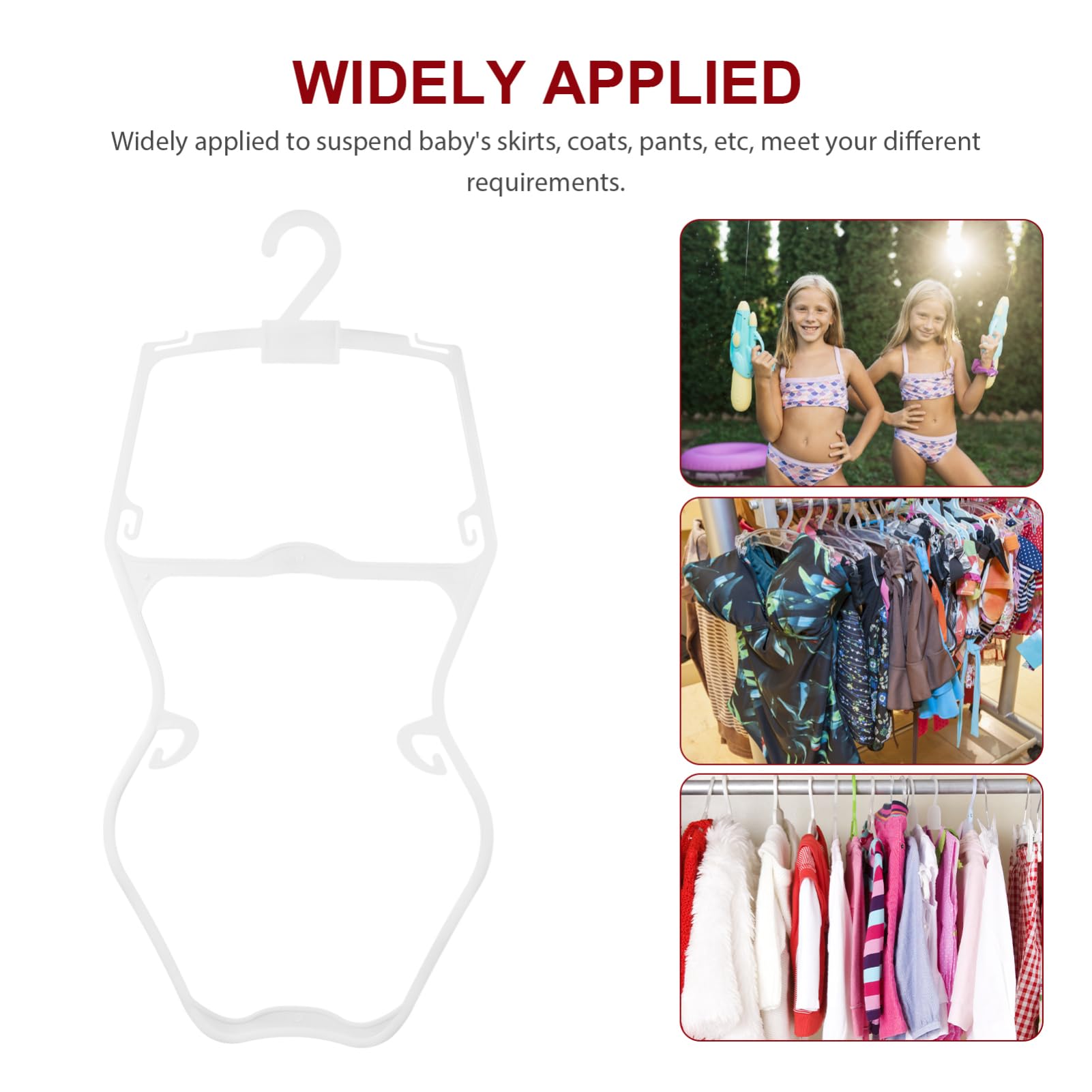 Ciieeo Perchas Infantiles de Plástico para Ropa de Niños 5piezas Diseño Antideslizante y Ahorro de Espacio Ideales para Decoracion Verano en Armarios