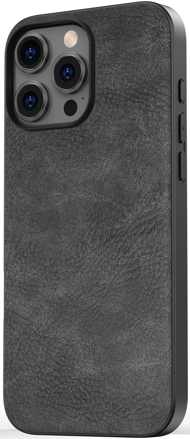 Salawat for iPhone 16 Pro Max Case, Slim PU Leather Vintage Shockproof Phone Case Cover Lightweight Premium Soft TPU Bumpe...