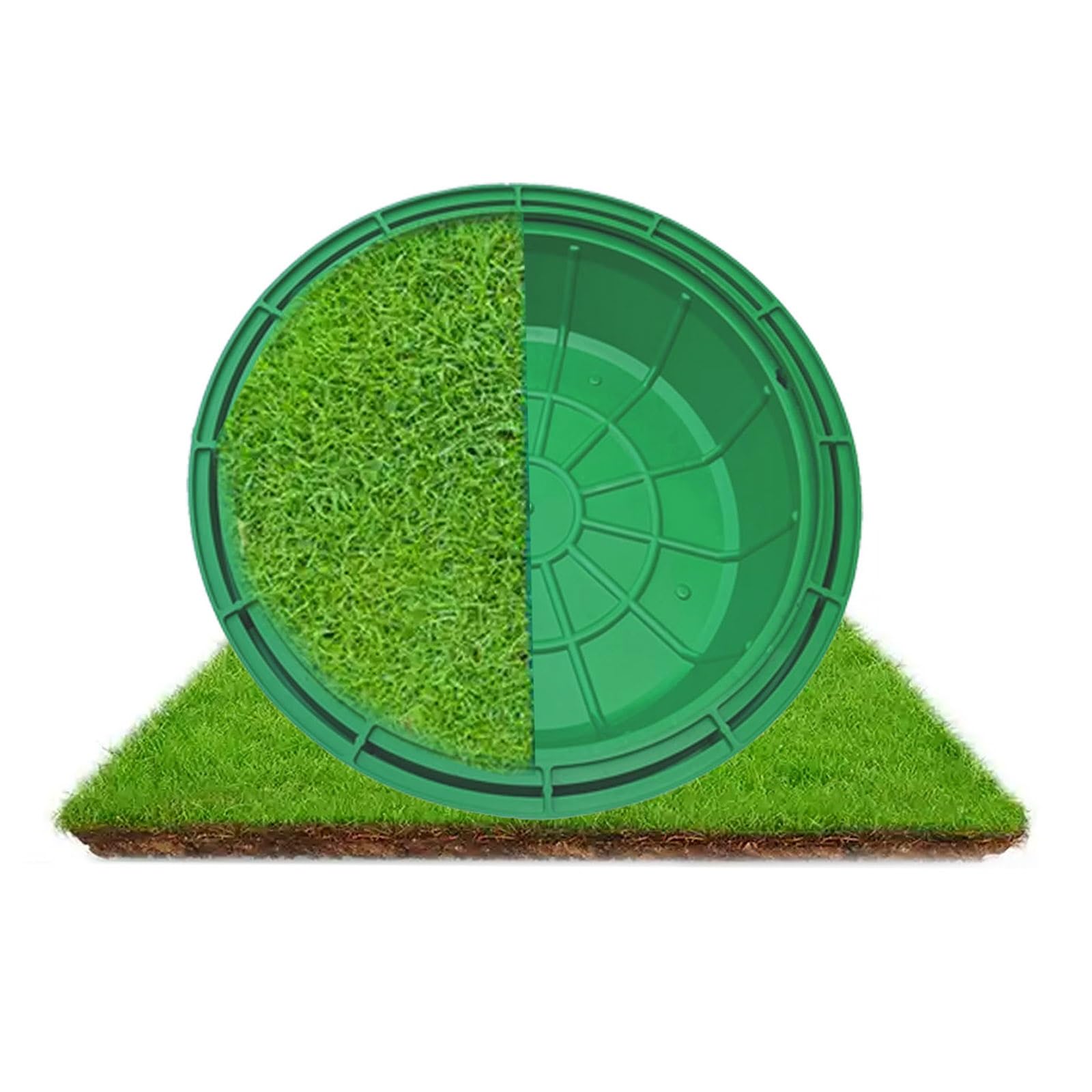GJMSSMY Invisible Decorative Plant Pot Cover, Removable Composite Resin Wastewater Basin Lid, Round 19.7"x19.7" (50x50CM), Perfect for Garden and Outdoor Use