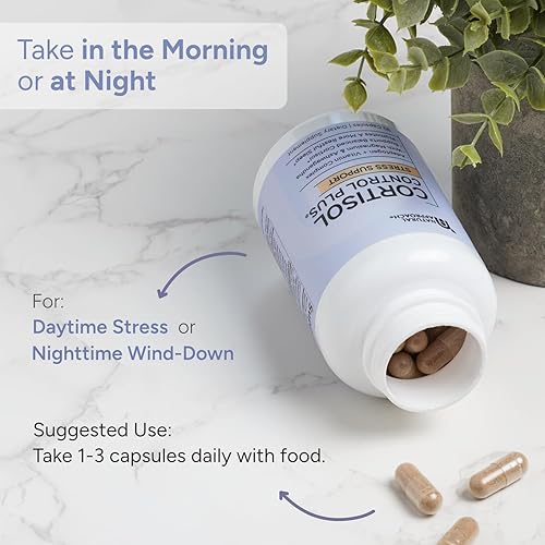 Miniatura 4 de Cortisol Control Plus - Suplemento de cortisol para mujeres y hombres, administrador de cortisol para apoyo de respuesta al estrés, energía calma,