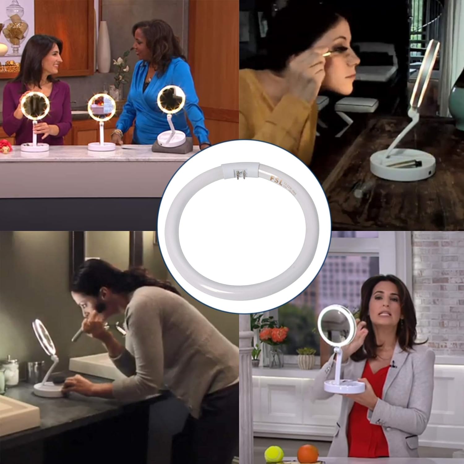 Buy Poweka T522W Circular Bulb ,7.25inch Round Mirror Light Bulb