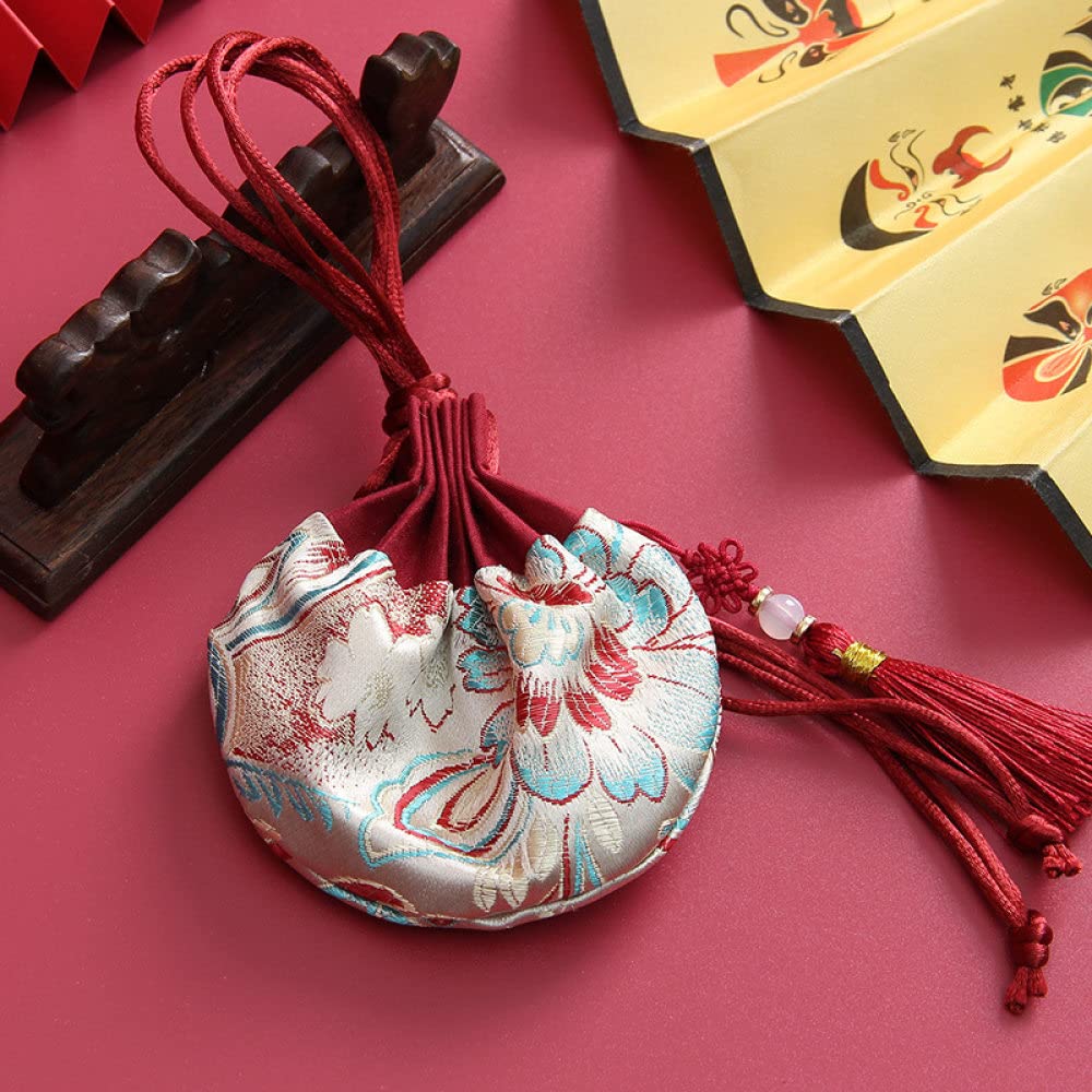 2406-4 ミニチュア巾着トートサシェ 香り袋 綿麻ハワイ SOLD→ご注文