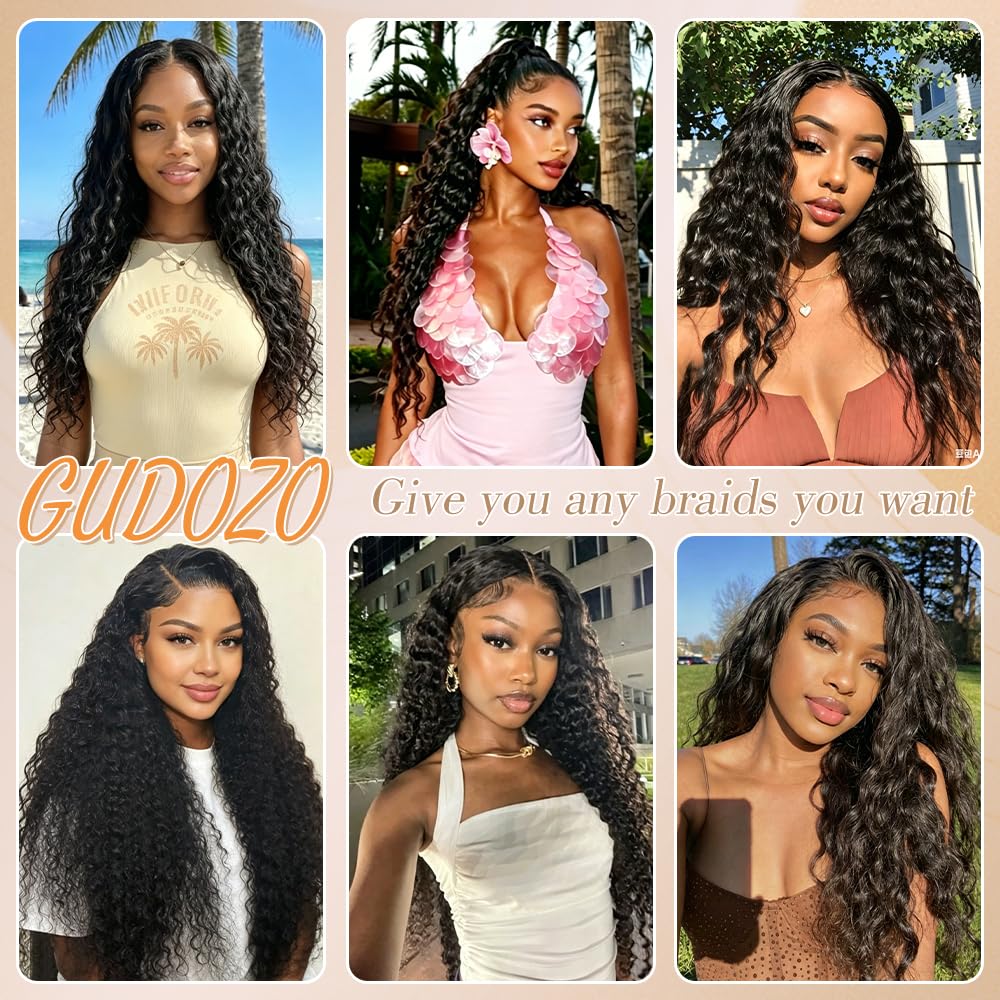 Miracle Knots Crochet Human Hair 18 Inch 125g Deep Wave Human Crochet Hair for Black Women Knotless 100 Strands Reusable Pre-Separated Feather Crochet Human Hair Natural Black