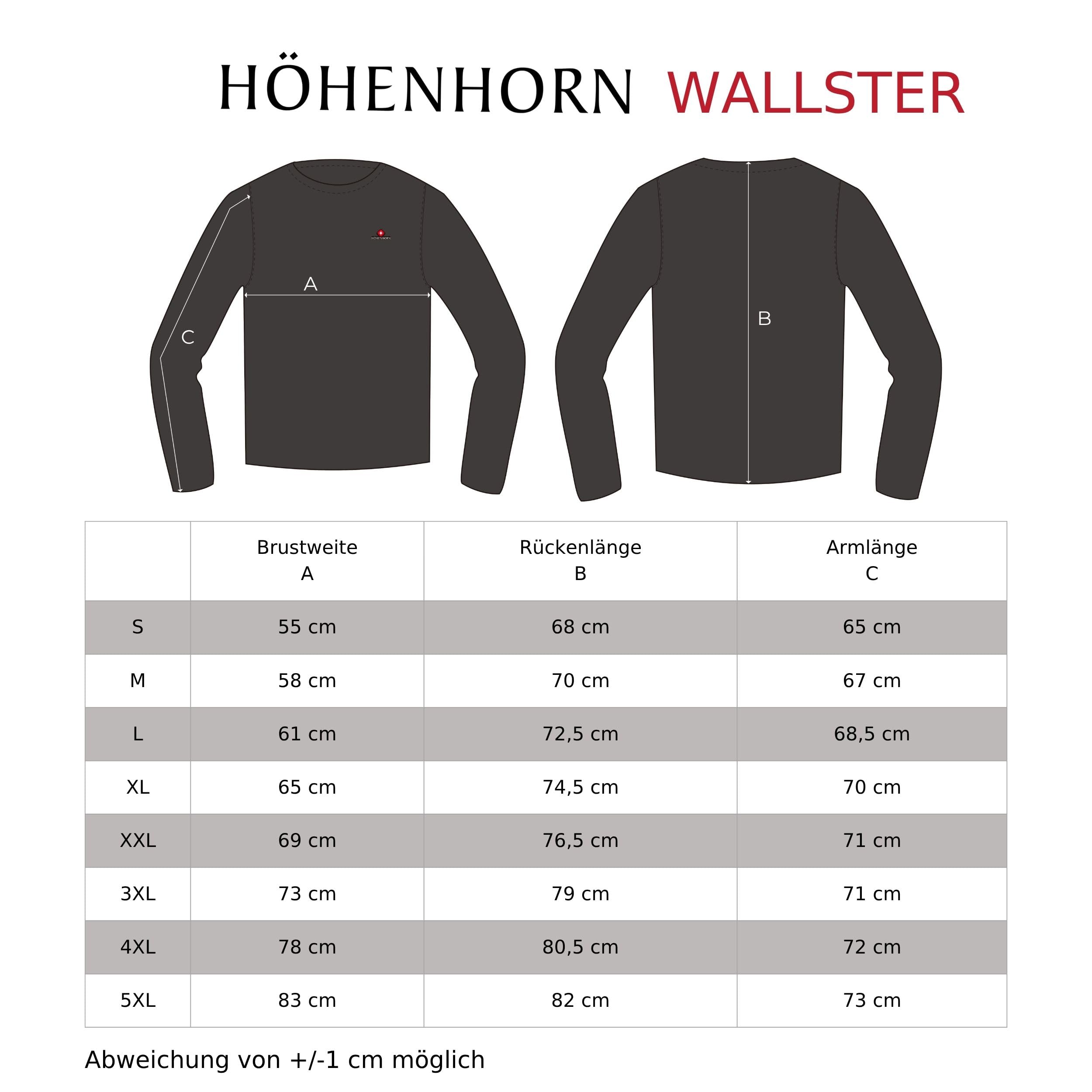 Höhenhorn Wallster - Sudadera de algodón con cuello redondo para hombre