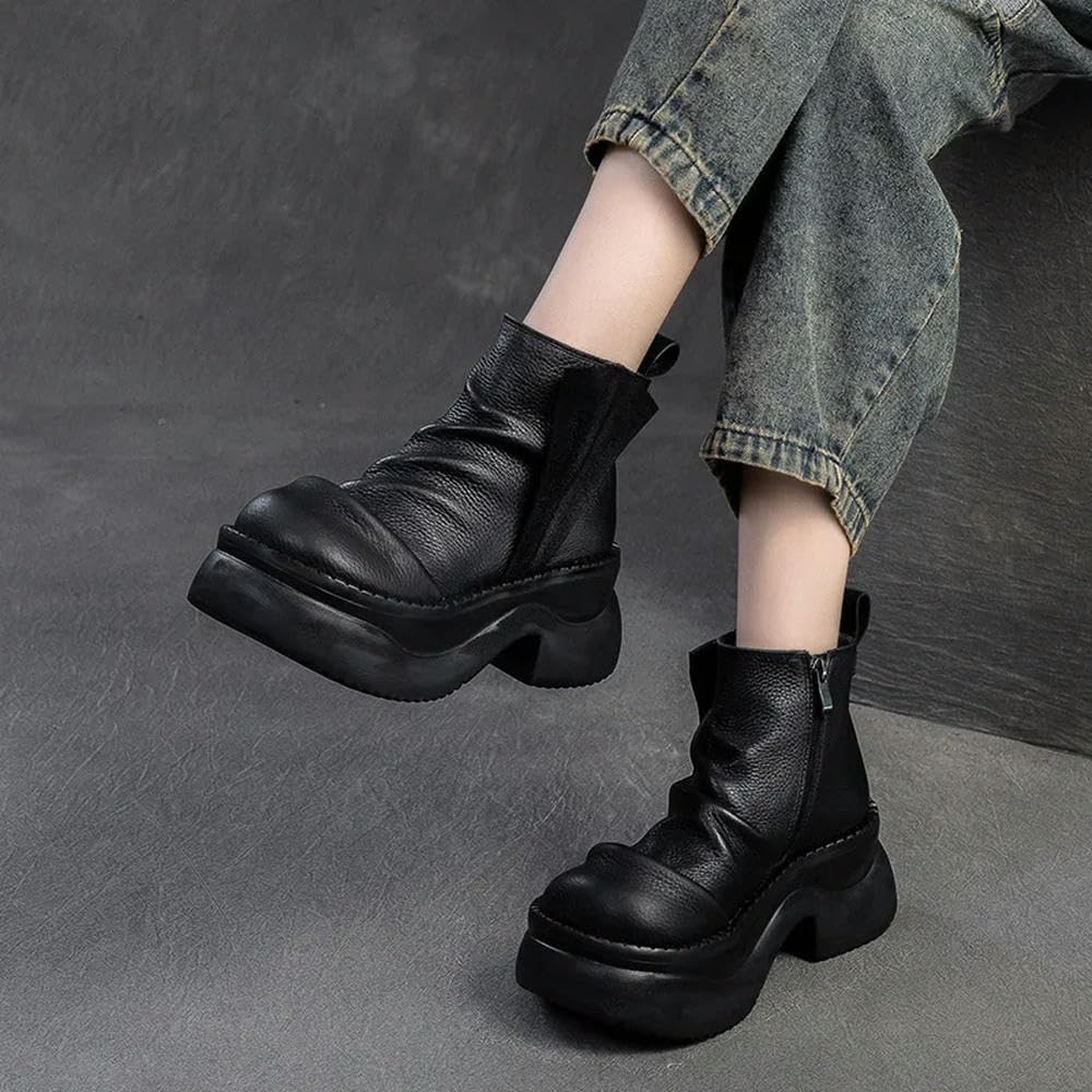 QXDZSW 6,5 cm zamszowe mokasyny komin modne botki jesienne damskie motocyklowe wiosenne buty damskie buty
