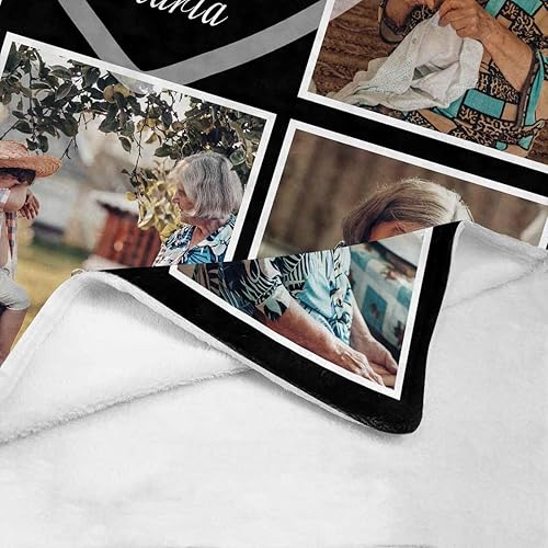 Miniatura 5 de Artsadd Manta conmemorativa personalizada en memoria amorosa de mamá, papá, padre, abuela, abuelo, nana, manta personalizada con foto, nombre,