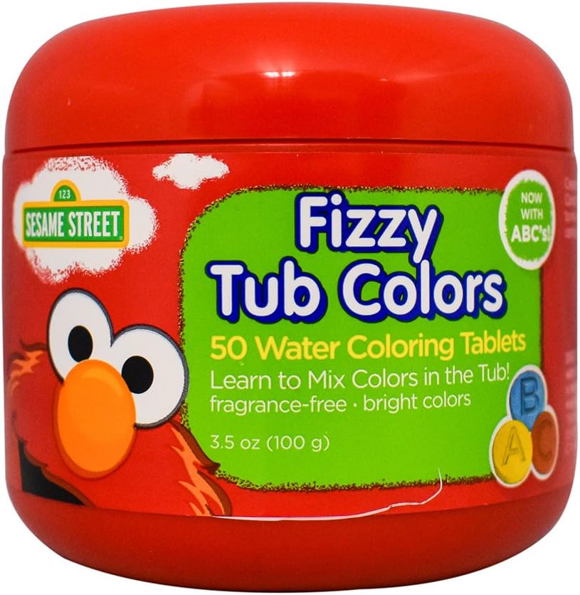 Sesame Street Fizzy Tub Colors 3.5 Ounce (50 Tablets) Baby