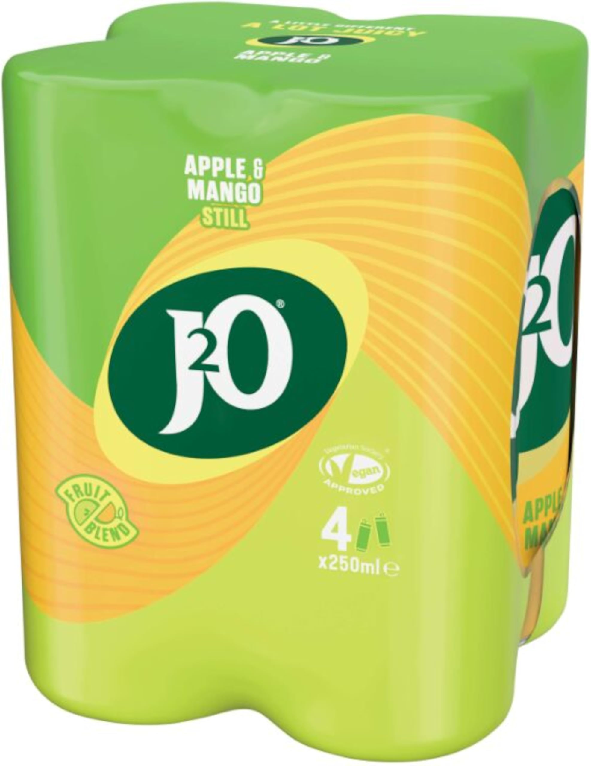 J2O Fruit Blend Apple & Mango, 4 x 250ml Can