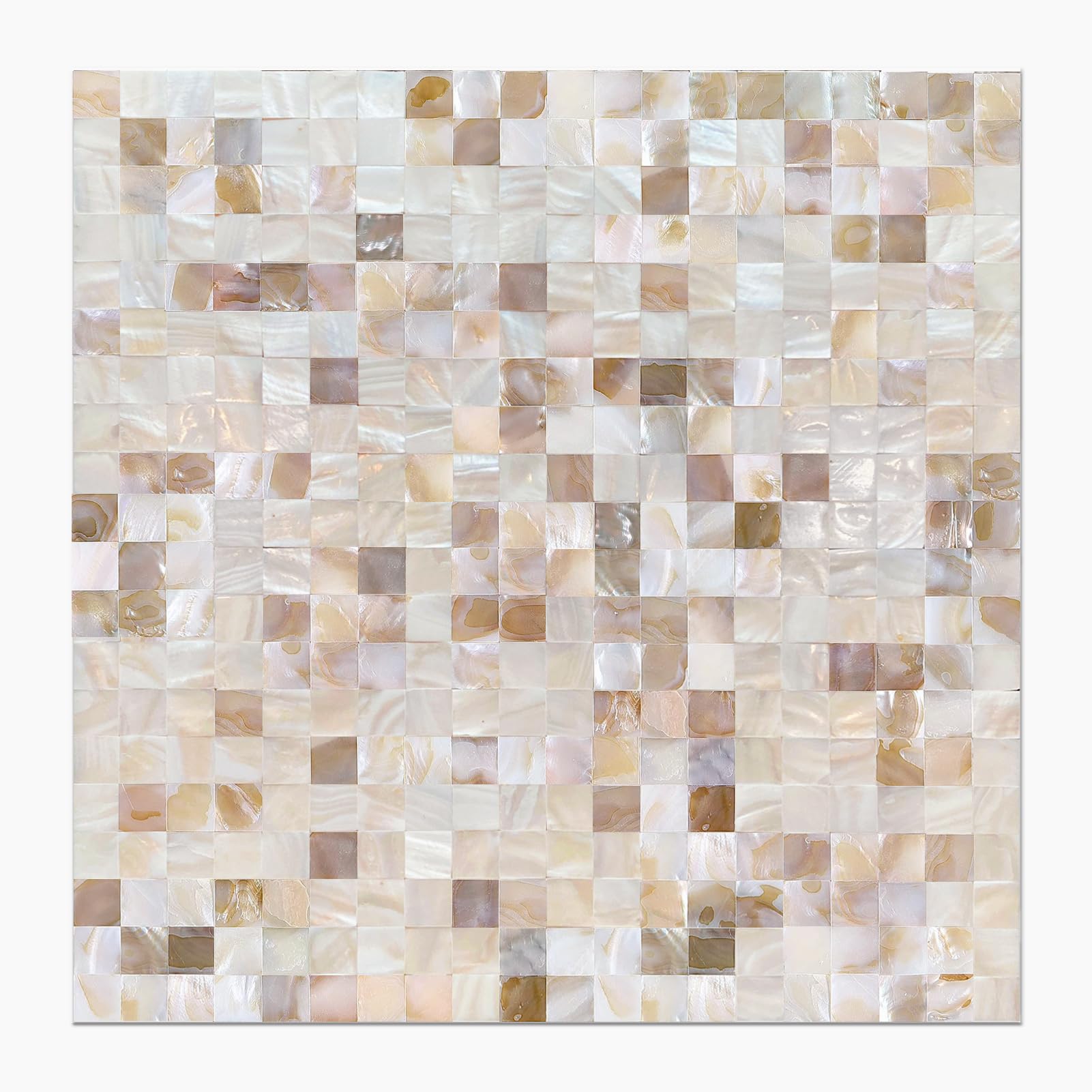 Yew & Tulip Mother of Pearl Peel and Stick Tile Backsplash, Natural Mini, 5 Sheets