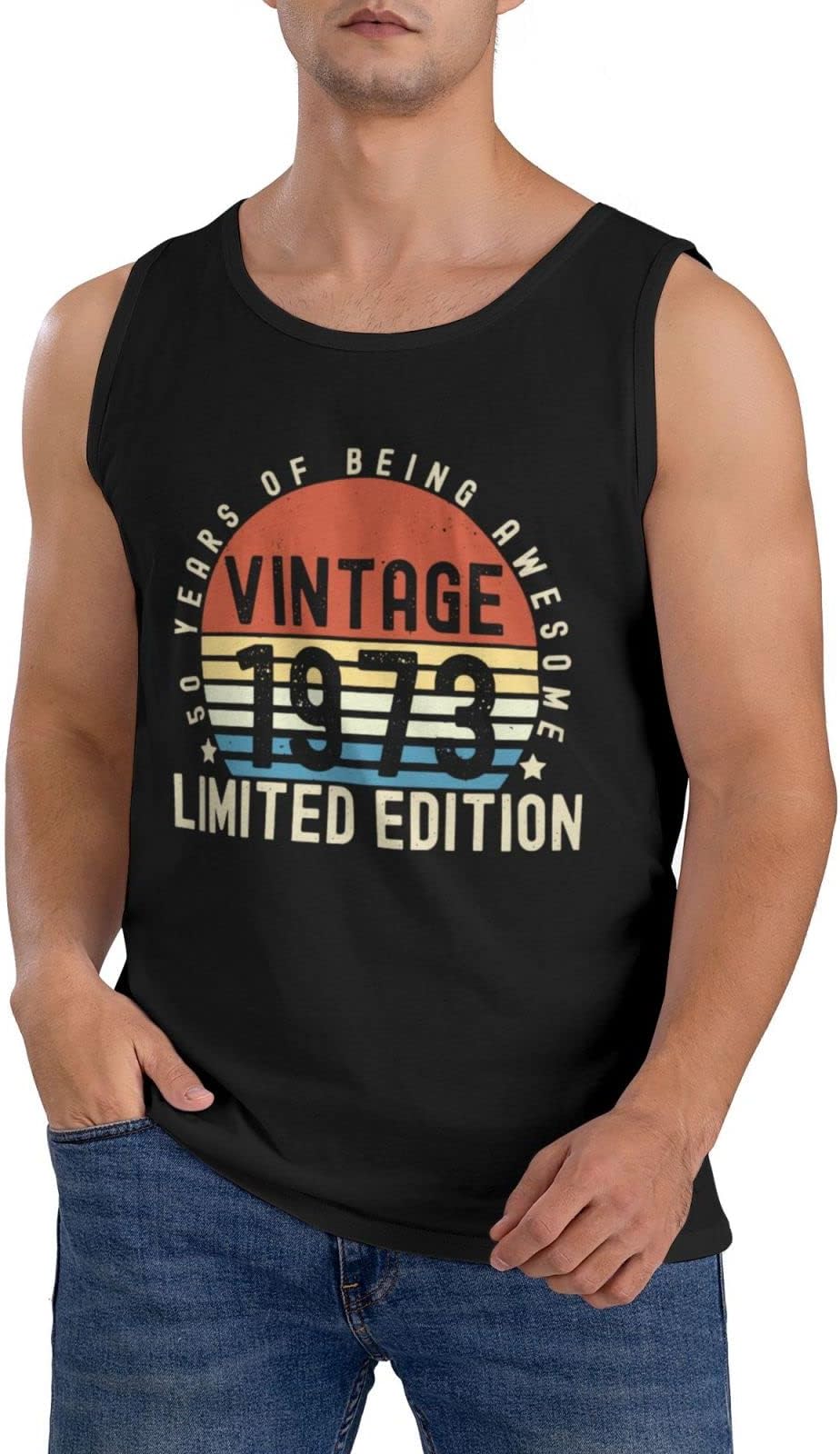 Vintage 1973 Limited Edition Shirt, 50th Birthday Gifts Men, 50 Year Old Tank Top Tee S-3XL