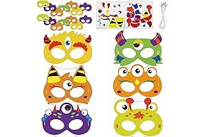 chiazllta 30 Packs Halloween Monster Masks Craft for Kids