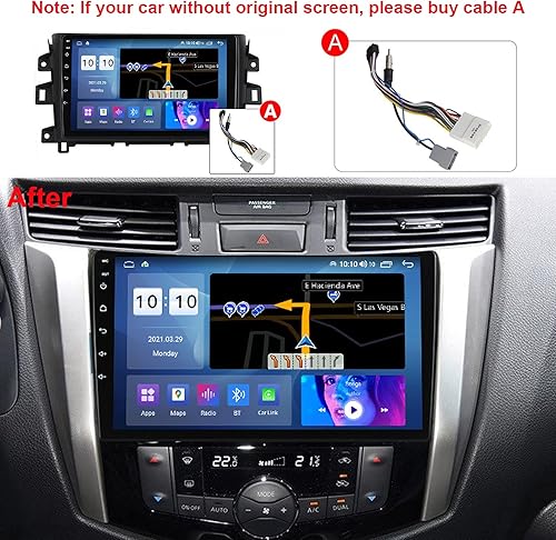Miniatura 3 de ADMLZQQ Radio estéreo de coche Android 11 para Nissan Navara NP300 2011-2016 Navegación GPS Carplay Bluetooth FM AM RDS, cámara trasera de control