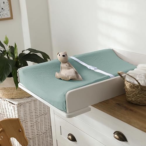 Miniatura 5 de lulumoon Funda para cambiador de bebé funda de muselina para cambiador de pañales, sábanas para cambiadores para niñas y niños